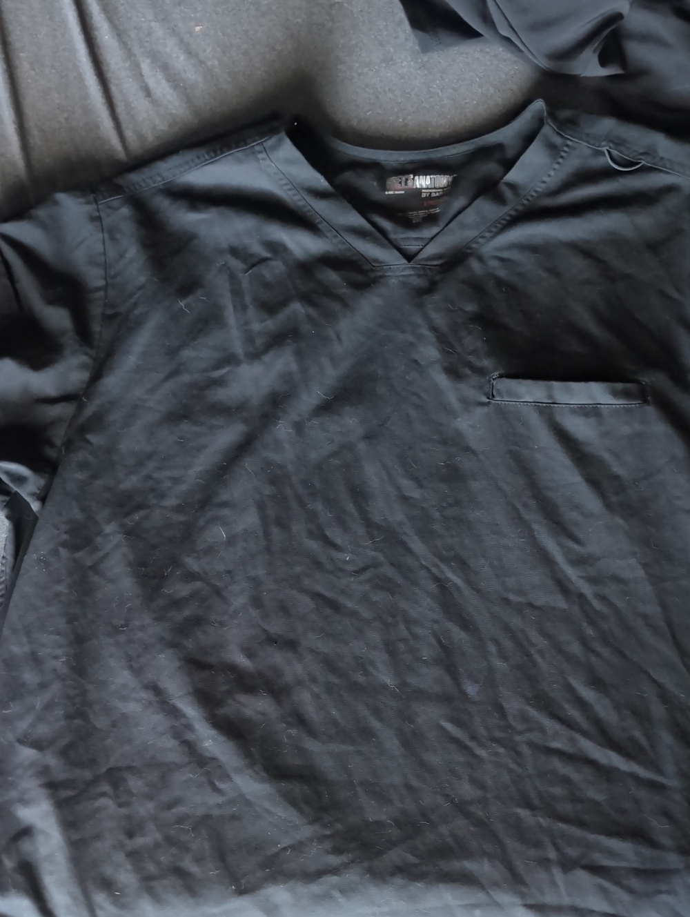Grey's Anatomy Black V-Neck Medical Top by Barco